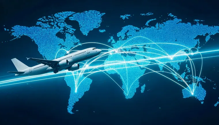 A global wireless network via commercial planes