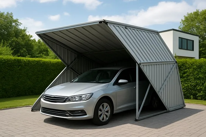 A foldable car garage