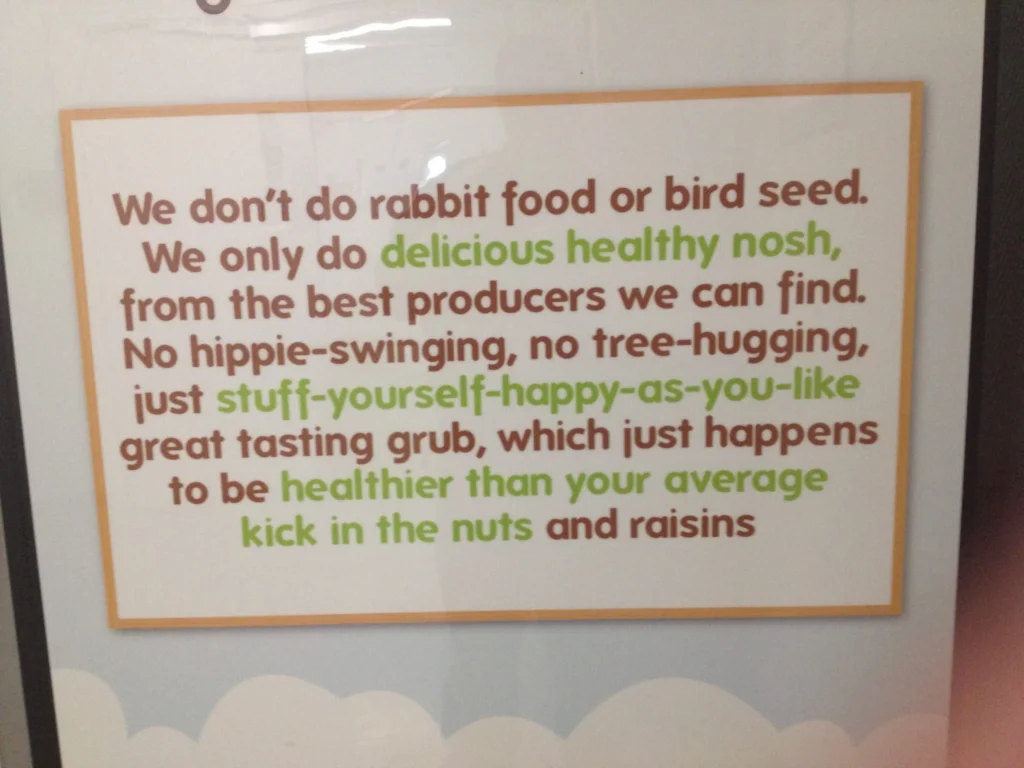 Rebrand natural food as natural food, rather than hippy food