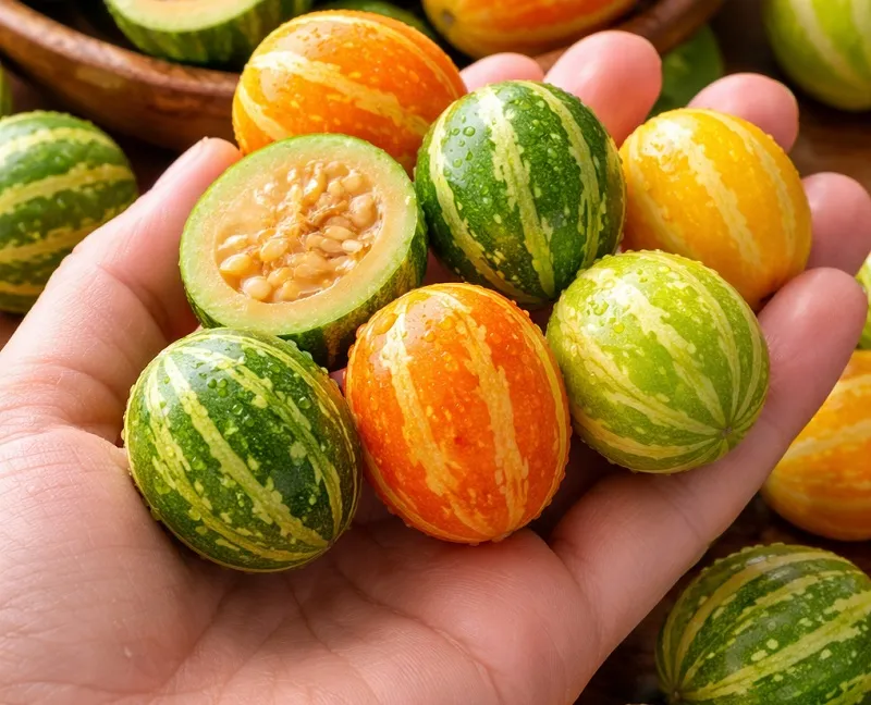 A single serving mini melon