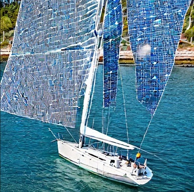 Solar sails for boats and ships