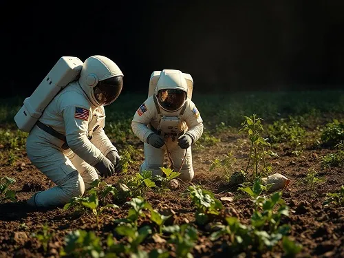 Aquaculture farms in space