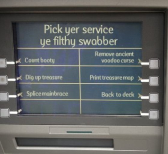 Make the arrows in ATM cashpoints line up with the associated buttons on the wall.