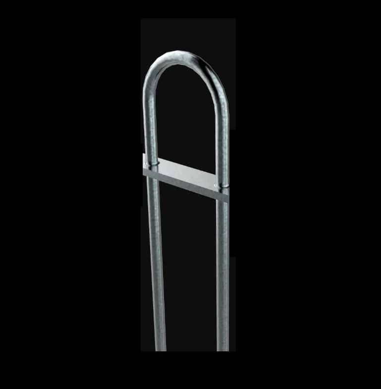 Street bicycle stands with a hoop you can lock your bike to