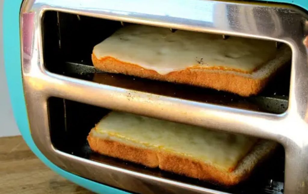 Put your toaster on it’s side for quick cheese on toast