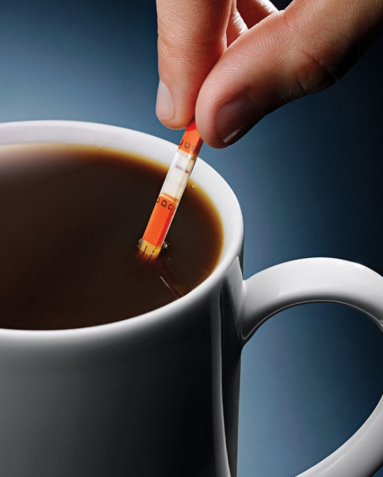 Caffeine test strips for decaf coffee drinkers