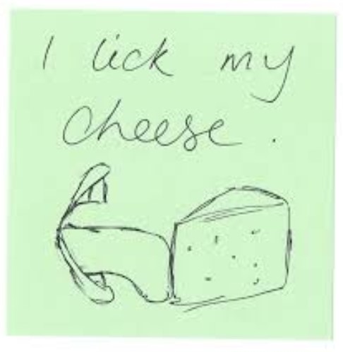 “I lick my cheese” sign for shared fridge users