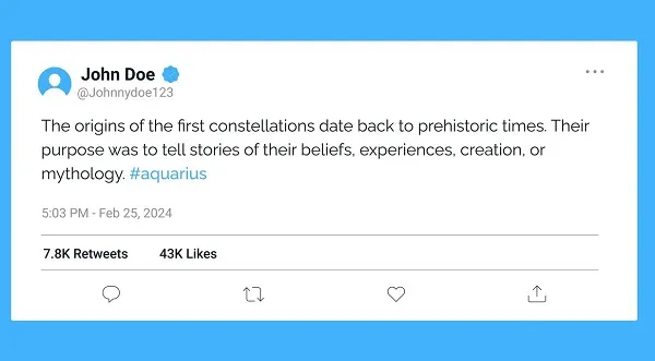 A fake tweets generator