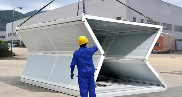 A foldable container home