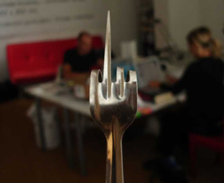 FORK YOU! Leave a message for bad table service