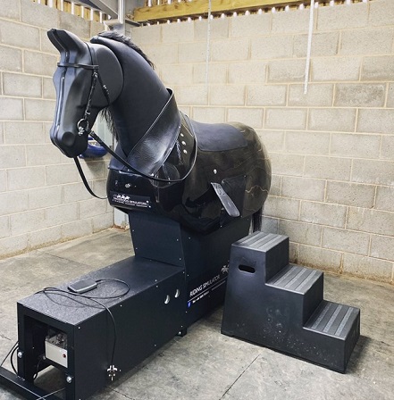 An electric horse riding exercise machine