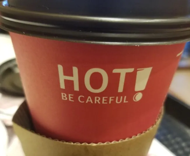 Temprature indicator plastic cups