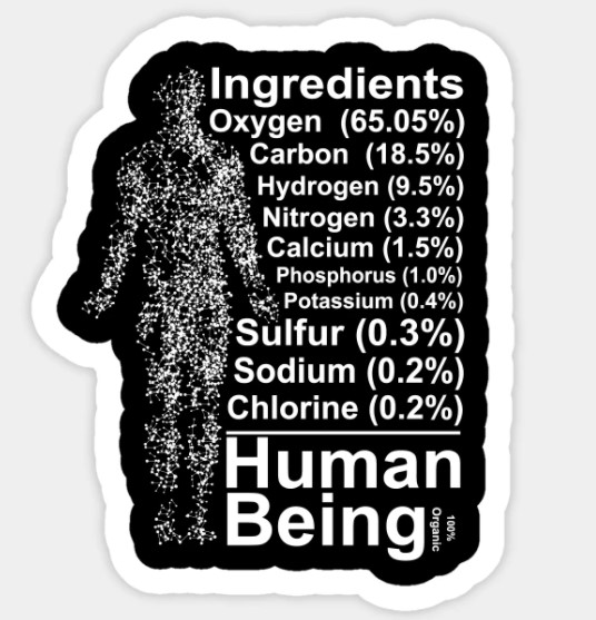The human ingredients list