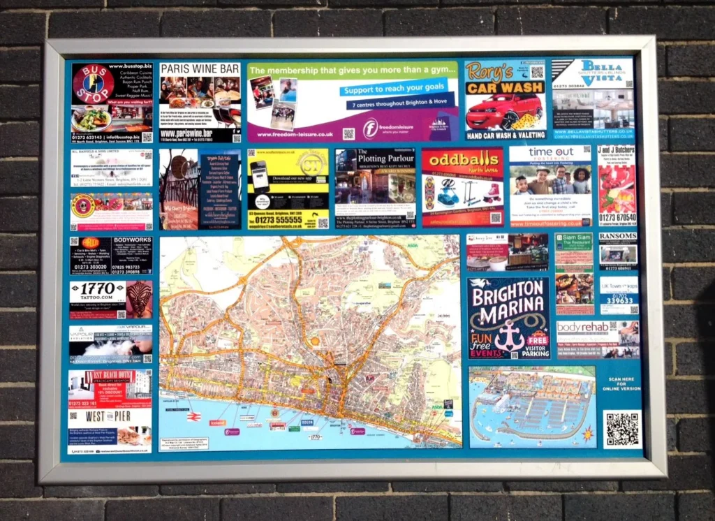Local shopping ad map – click on a shop’s logo, see their website and buy online