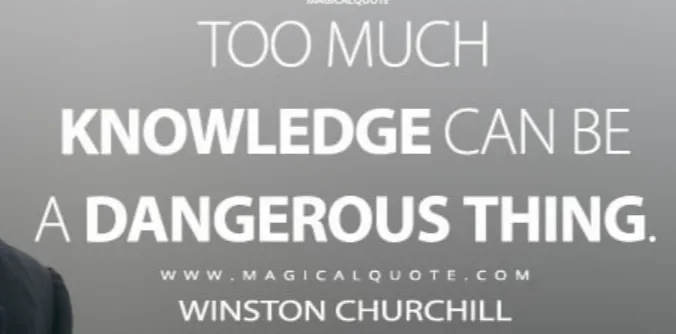 The idea that too much knowledge can inhibit creativity