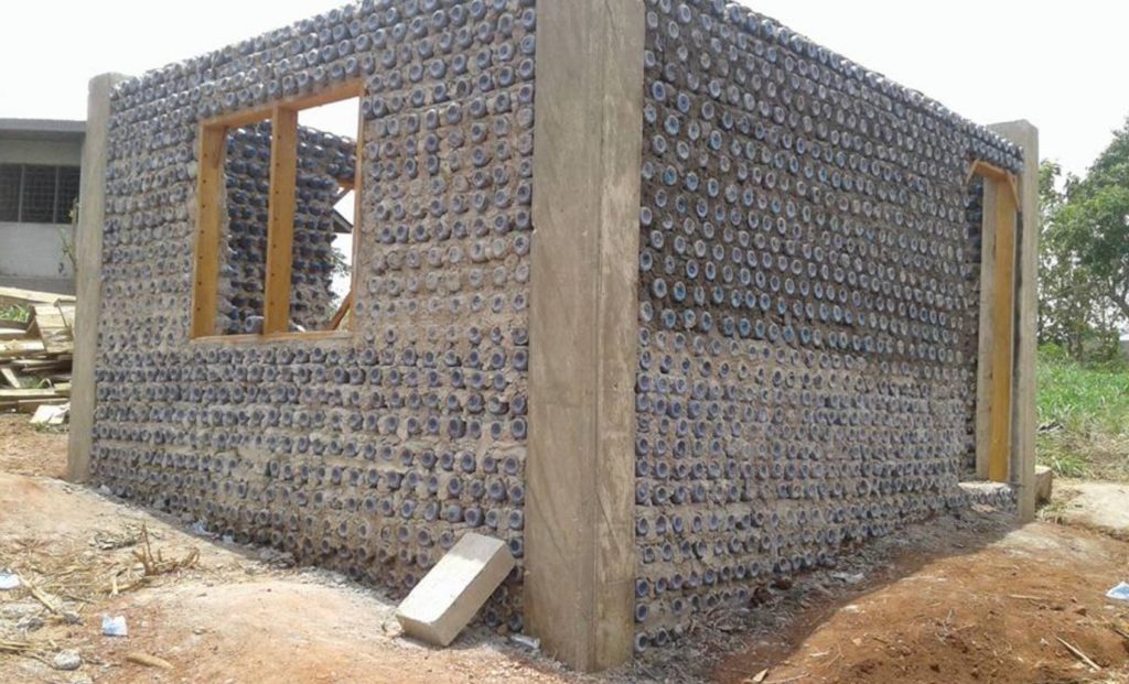 Use plastic waste to build houses