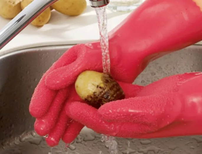 potato scrubbing gloves