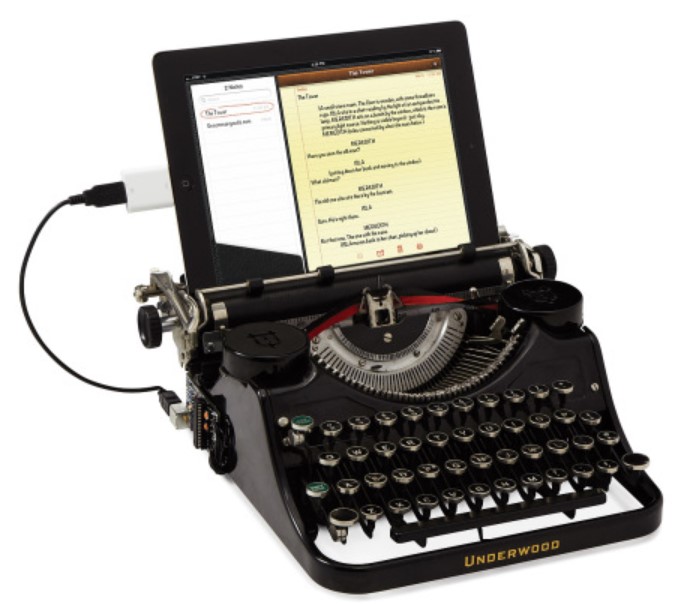 Retro typewriters for tablet devices