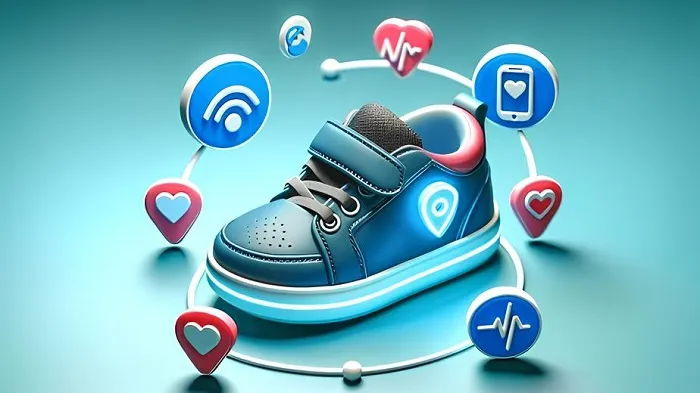 Kids’ shoes with a tracking feature