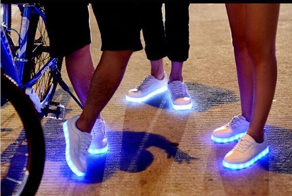 Sneakers with a safety light