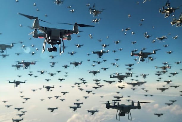 Military swarm drones