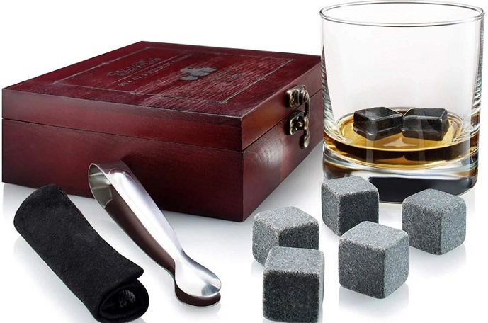 Whiskey stones to chill your drink without diluting or altering its flavor